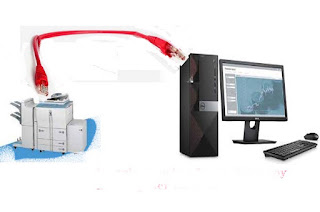 menghubungkan mesin fotocopy ke komputer via kabel LAN