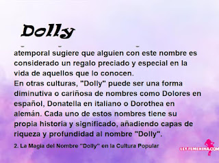 significado del nombre Dolly