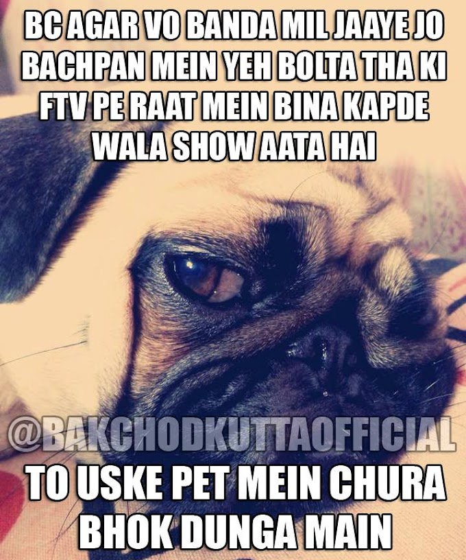 Bakchod Kutta Funny Troll