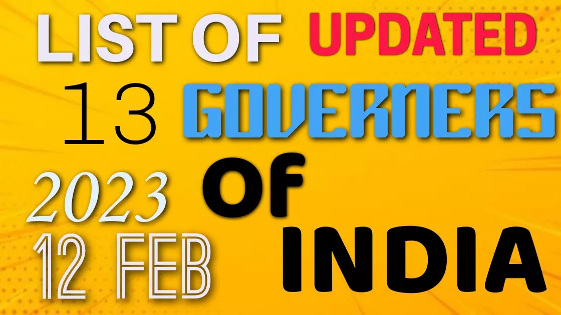 List of Governer of All states of India