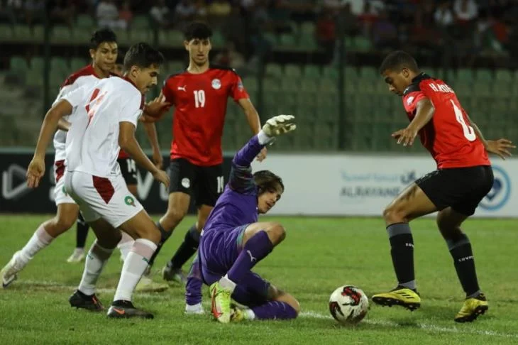 ملخص اهداف مباراة مصر والمغرب (0-2) كاس العرب تحت 17 عام