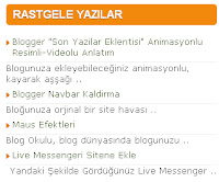 Blogger Rastgele Yazılar Eklentisi-Random Posts