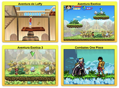 juegos de las aventuras de Luffy y sus amigos de la tripulación pirata de One Piece