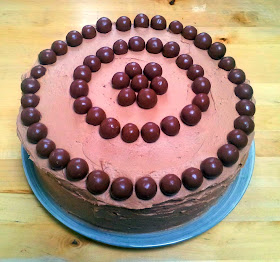 Chocolate malted milk Malteser cake