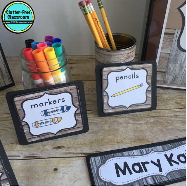 Distressed Wood Classroom Decor Bundle