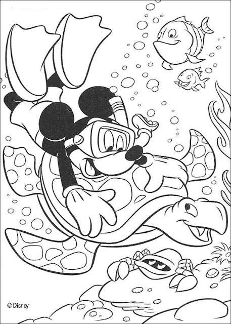 Download printable Mickey Mouse coloring worksheets for kindergarten