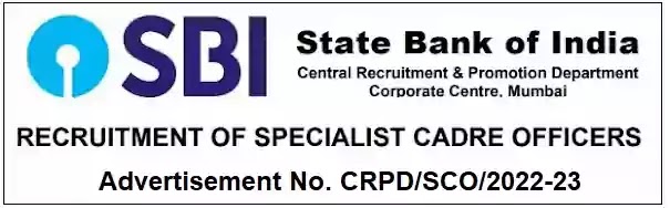 SBI Specialist Officer Manager Vacancy Recruitment 2022-23