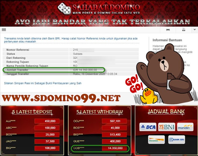 HANYA DISITUS SAHABAT DOMINO YANG BISA MEMBERIKAN KEMENANGAN BESAR