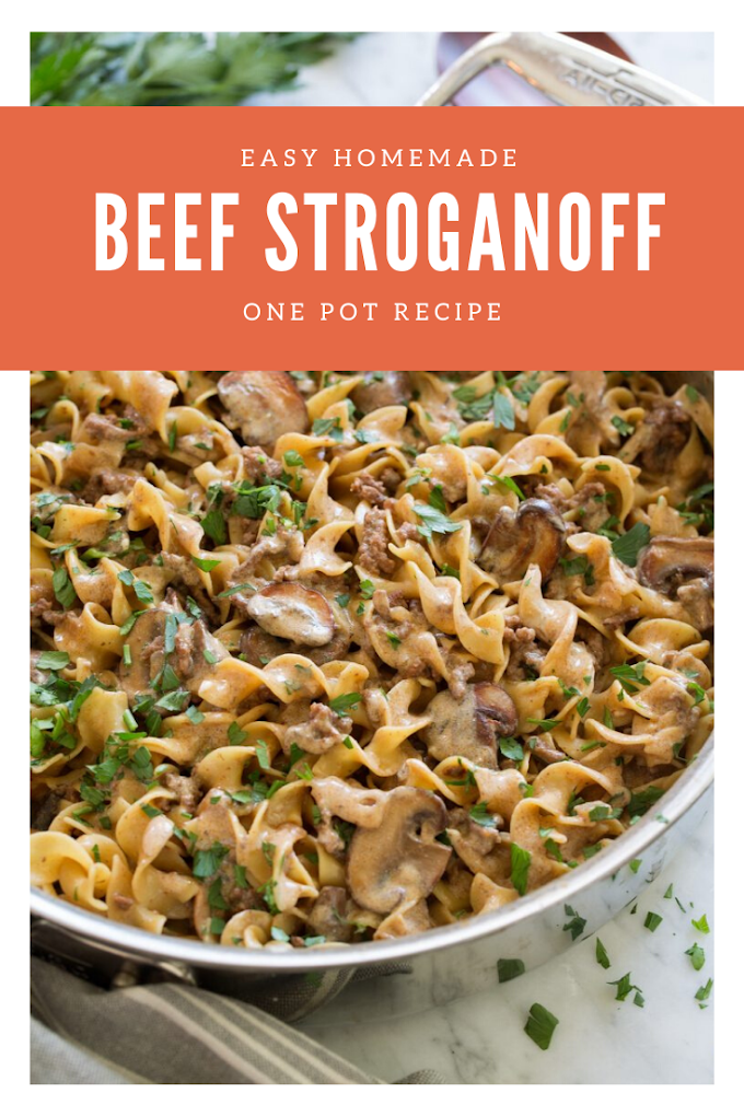 Easy Homemade Beef Stroganoff - One Pot Recipe