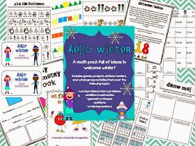 http://www.teacherspayteachers.com/Product/Hello-Winter-Math-Mega-Pack-AdditionSubtraction-Geometry-Patterns-463828