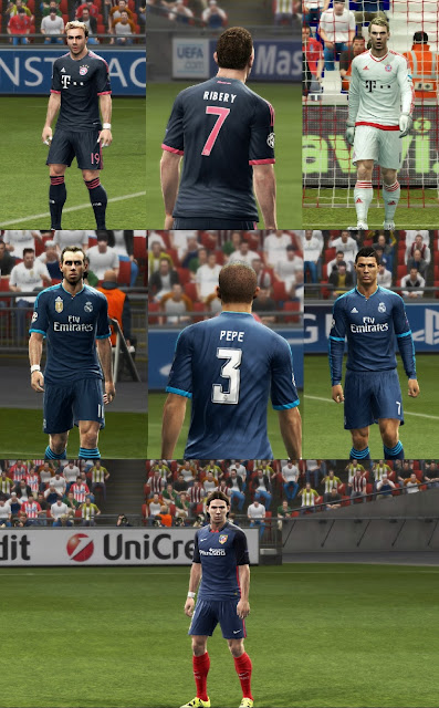 PES 2013 Update Kits (Bayern, Real Madrid, Atletico Madrid) 15-16 by Vulcanzero