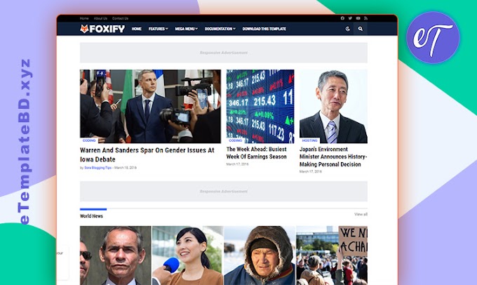 Foxify Premium Blogger Template for News and Blog