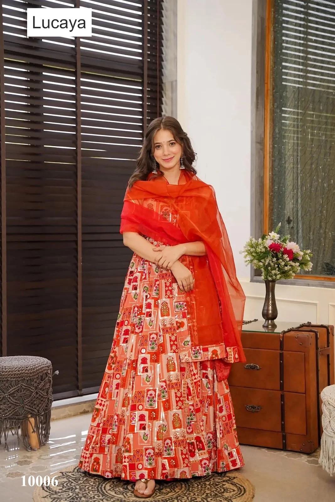 Clora Vol 10 Lucaya Silk Digital Printed Gown Dupatta Set