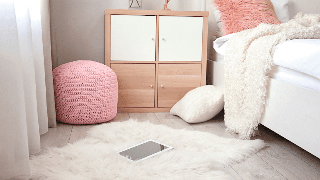 bentuk karpet kamar tidur minimalis