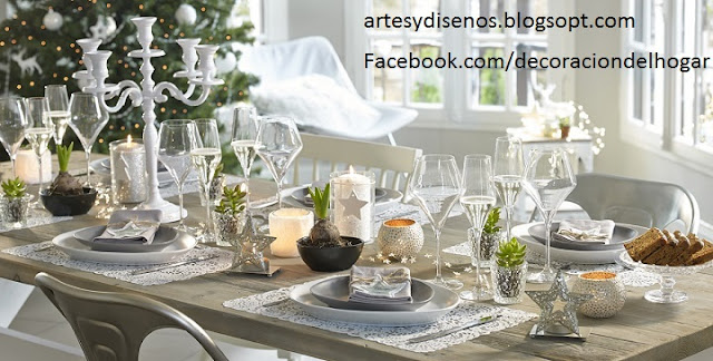 COMO DECORAR MESAS PARA NAVIDAD by artesydisenos.blogspot.com