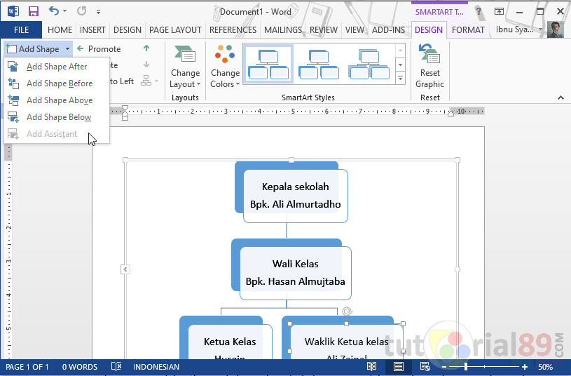 Contoh Carta Organisasi Microsoft Word - Contoh Soal2