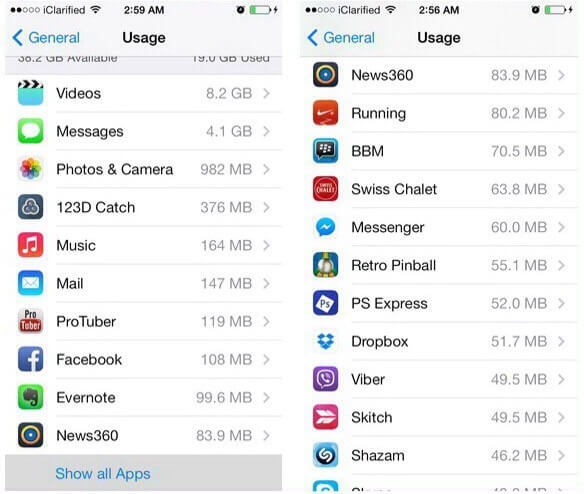 Menemukan Ukuran Aplikasi di iPhone atau iPod touch