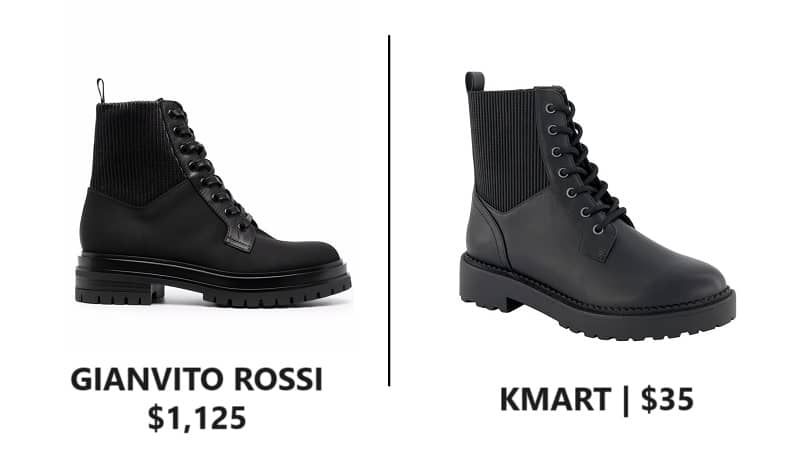 Kmart dupe of Gianvito Rossi boots