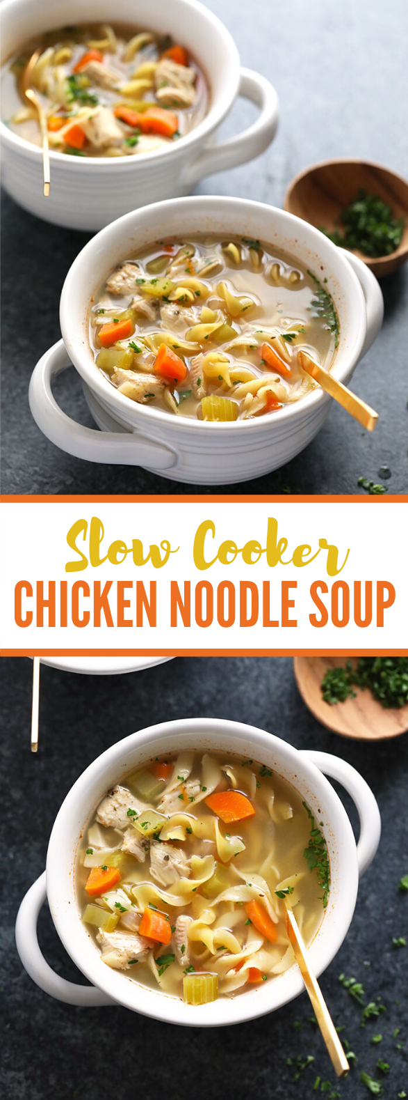 SLOW COOKER CHICKEN NOODLE SOUP #lunch #healthydinner