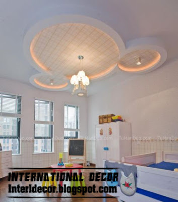 5 Modern kids room gypsum ceilings designs - International decor