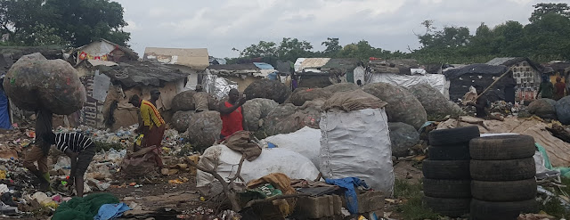 A picture of a dumpsite in Nigeria