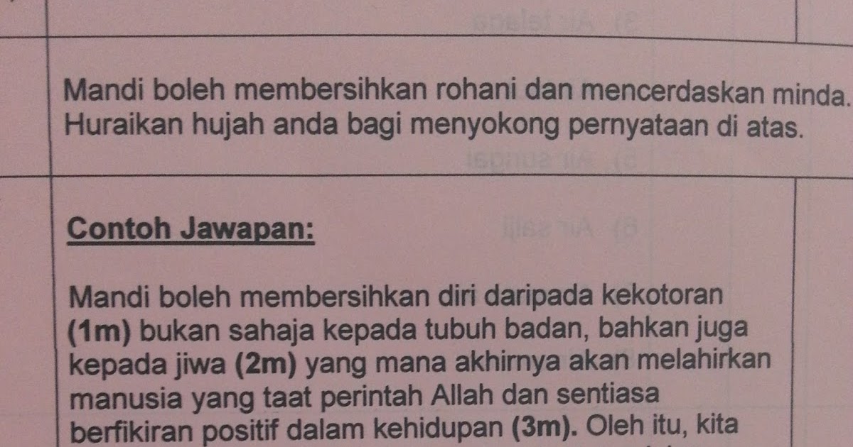 Contoh Soalan Kbat Pendidikan Islam Tingkatan 2 - Persoalan u