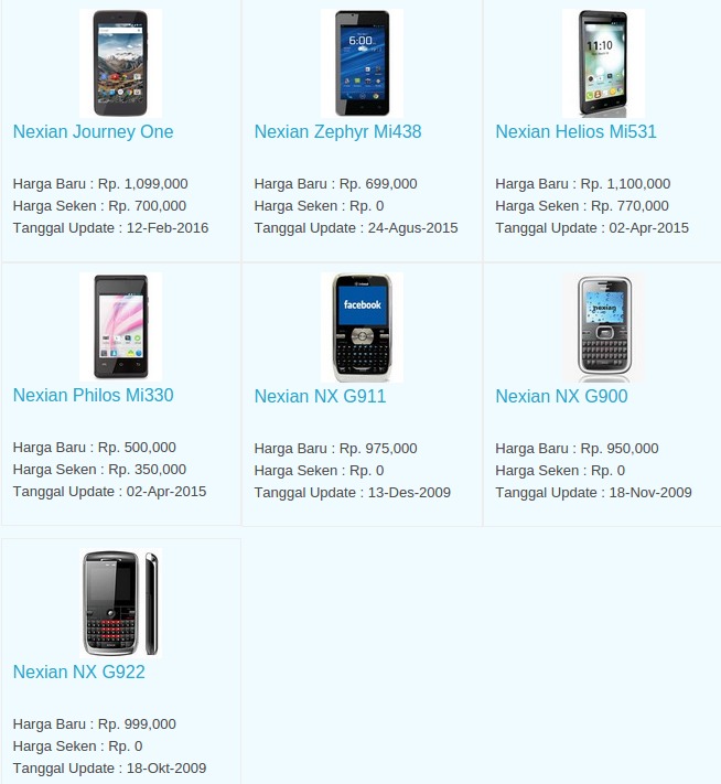 Daftar Harga Terbaru Hp Nexian April 2016 Daftar Harga Terbaru Hp Nexian April 2016