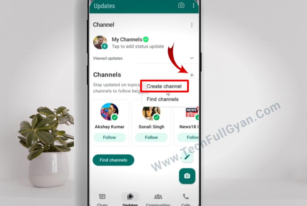 Create Channel, WhatsApp channel