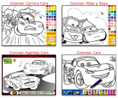 juegos en linea de pintar y colorear autos de cars