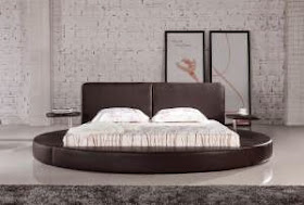 oslo round bed in chocolate