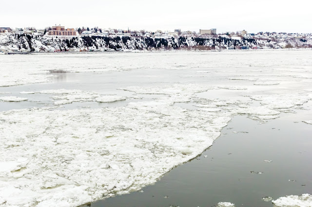 view across the St. Lawrence River from the Lévis Ferry