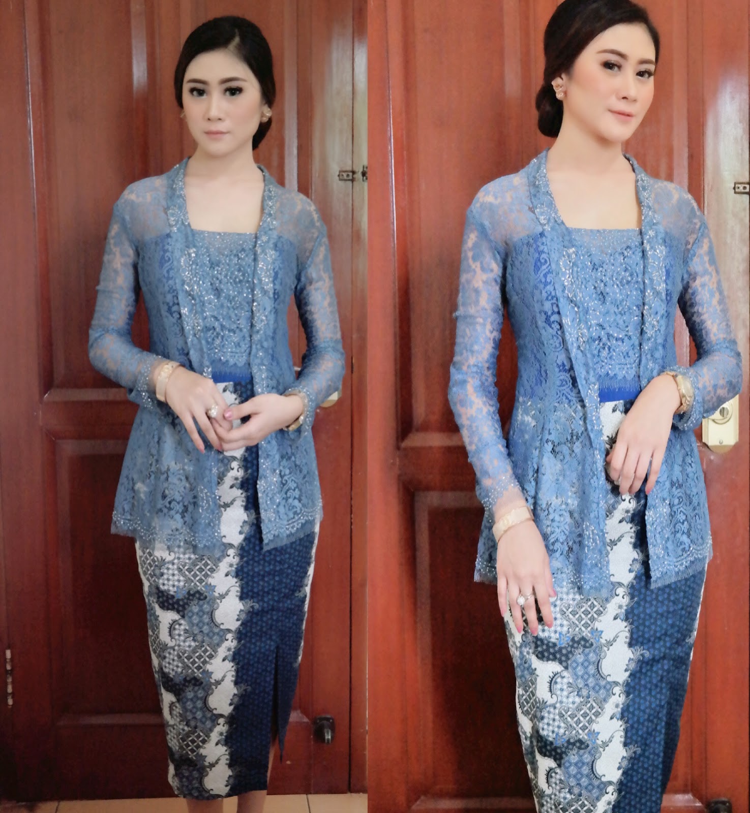 40 Gambar Model  Kebaya  Wisuda Modern Lengan Panjang dan 