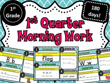 http://www.teacherspayteachers.com/Product/1st-Grade-Morning-Work-PowerPoints-Unit-from-Teachers-Clubhouse-890017