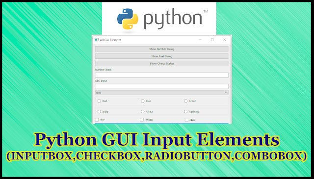 Python GUI Input Elements Tutorial Part 15.9