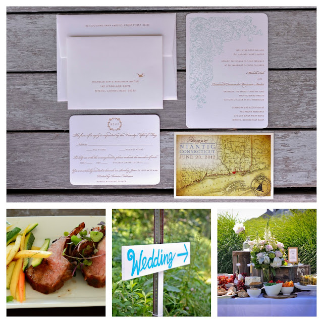 letterpress invitations, a Thyme to Cook Catering