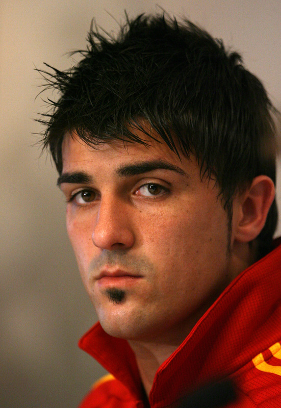 faux hawk haircut. David Villa faux hawk