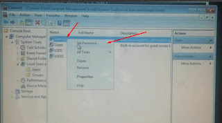 15. Selanjutnya klik kanan lagi Adminsitators lalu klik Set Password