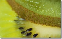 Slices of kiwi fruits