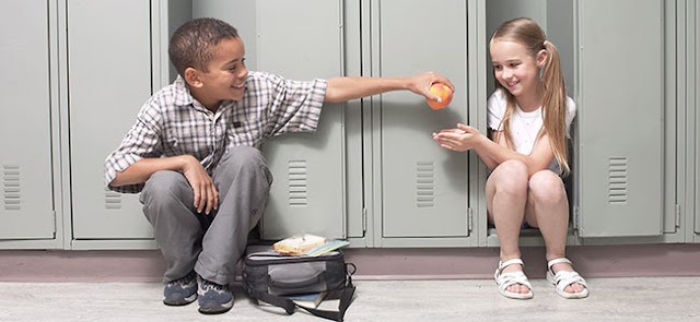 Child sharing food
