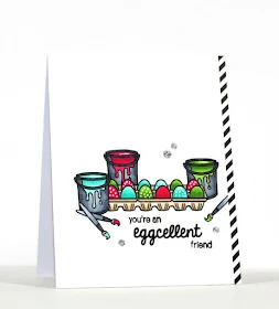 Sunny Studio Stamps: A Good Egg Painting Easter Eggs card by Stephanie Klauck.