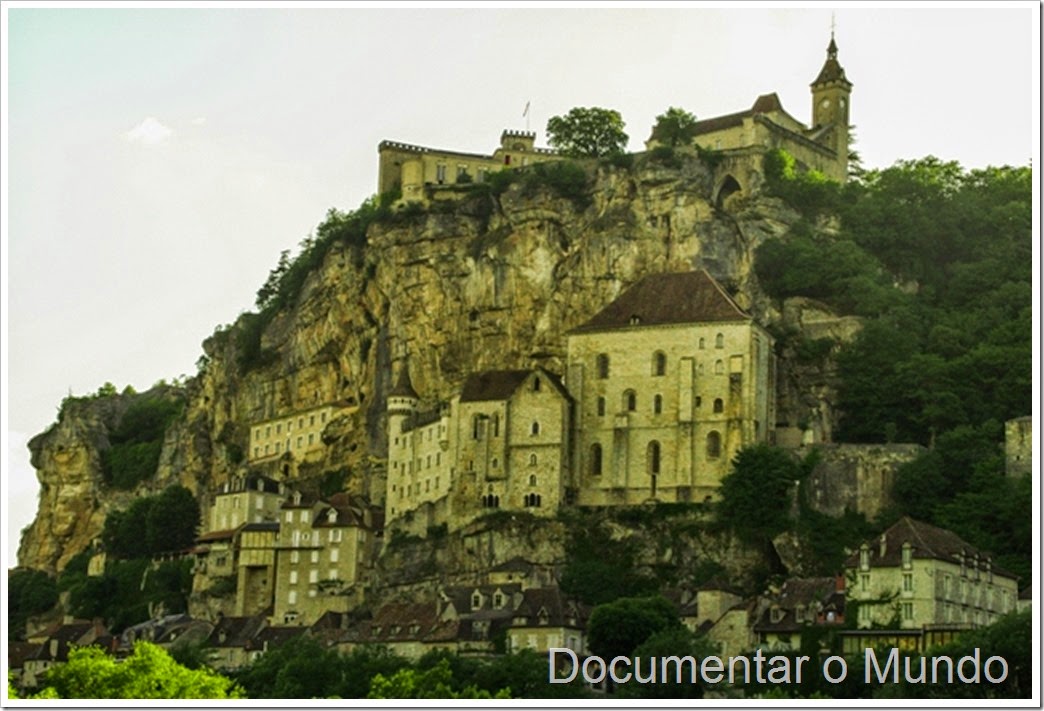 Rocamadour vista do miradouro de L'Hospitalet