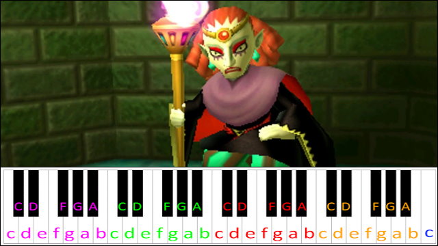 Yuga Battle (The Legend of Zelda A Link Between Worlds) Piano / Keyboard Easy Letter Notes for Beginners