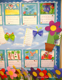 Butterfly haiku poetry with plant life cycle foldable flower booklets bulletin board