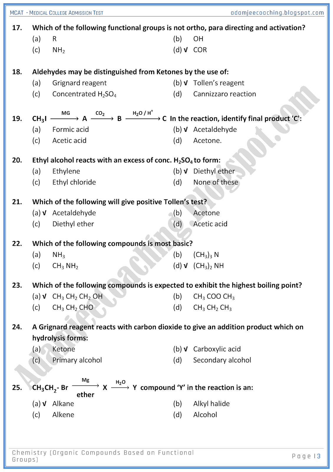 mcat-chemistry-organic-compounds-based-on-functional-groups-mcqs-for-medical-entry-test