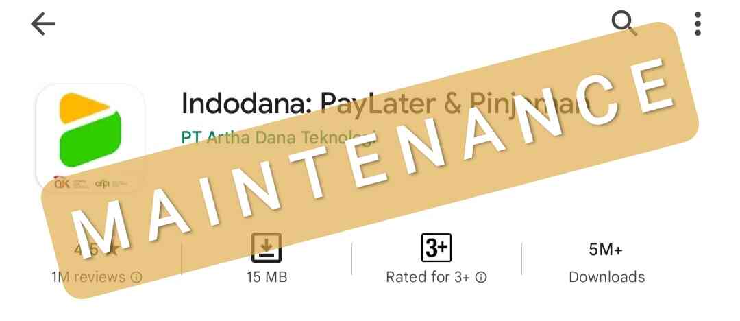 kapan indodana selesai maintenance