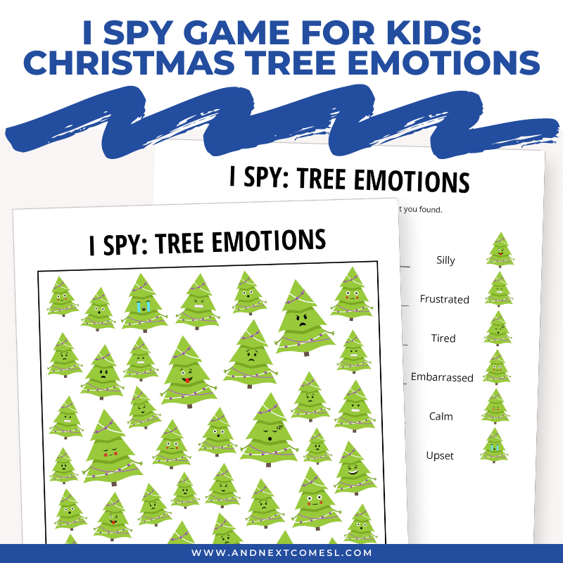 Printable tree emotions I spy game for kids