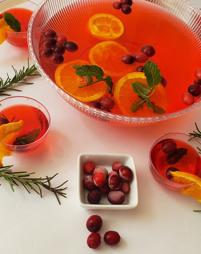 holiday orange and cranberry cheer punch
