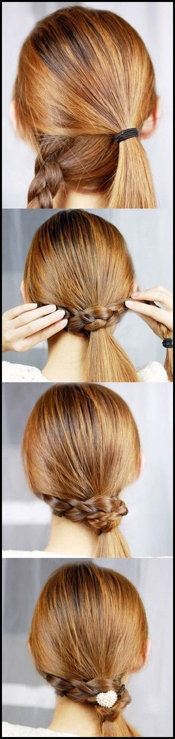 Braid-Wrapped Ponytail-hair braiding tutorials
