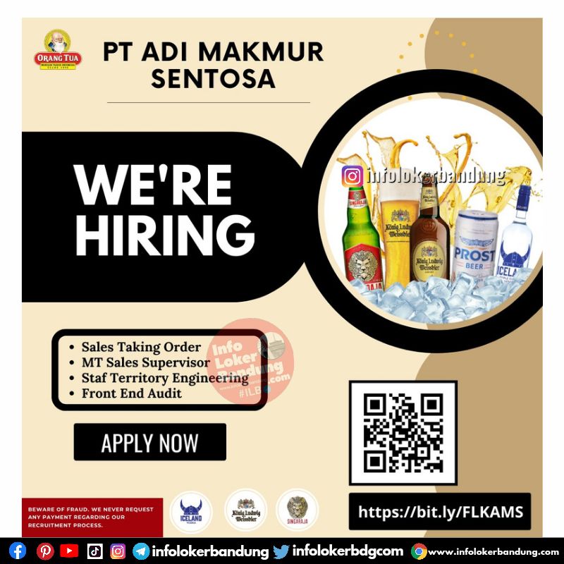 Lowongan Kerja PT. Adi Makmur Sentosa (OT Group)  Bandung September 2022