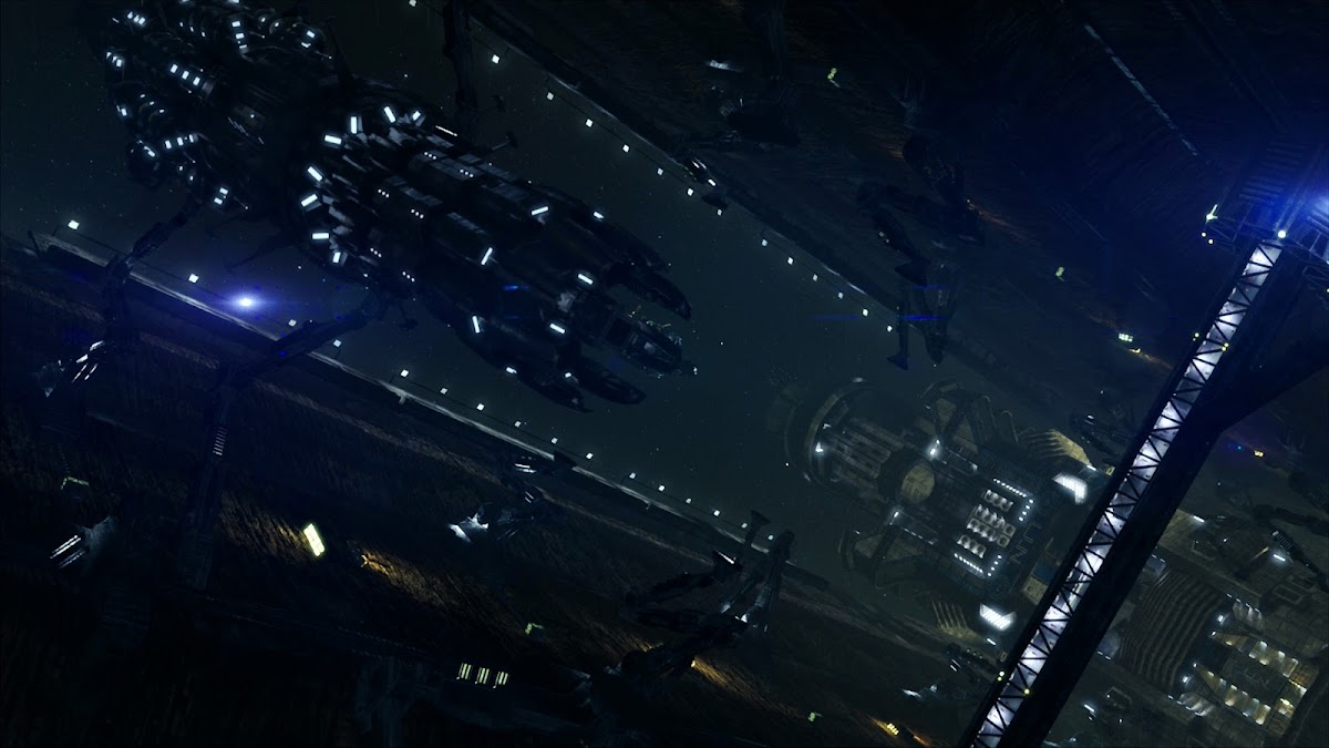 A ship entering Ceres Station docks in 'The Expanse' TV series